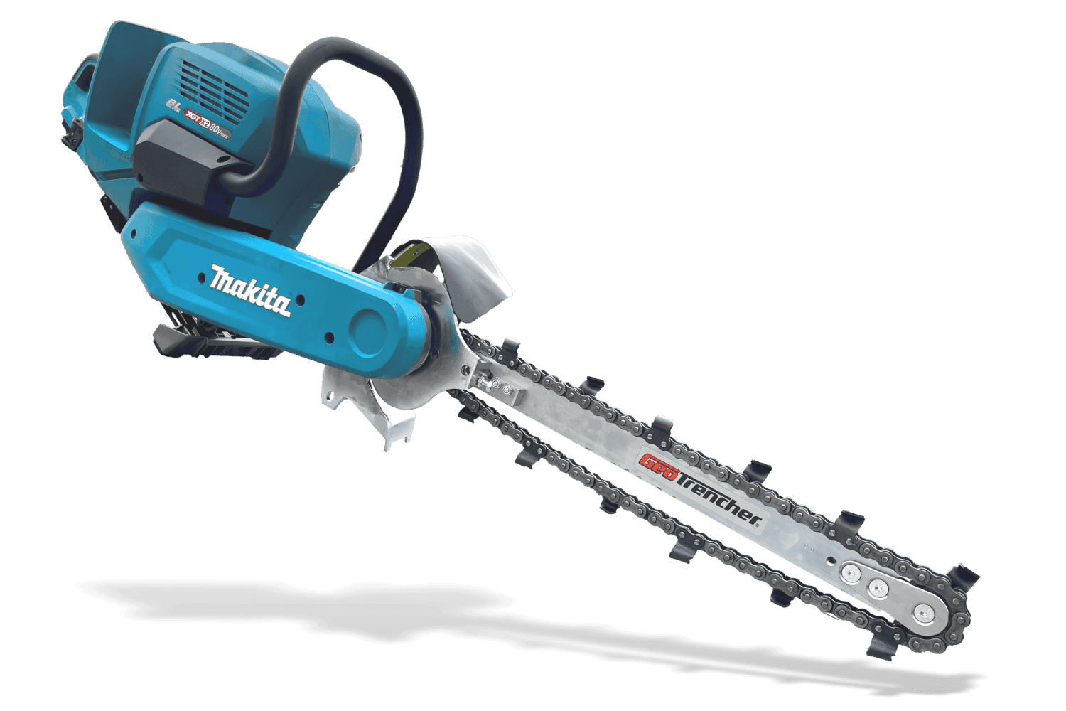Koparka łańcuchowa GeoTrencher 400 mm z przecinarką Makita 80V XGT (CE001G / CE002G)